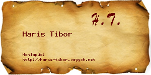 Haris Tibor névjegykártya